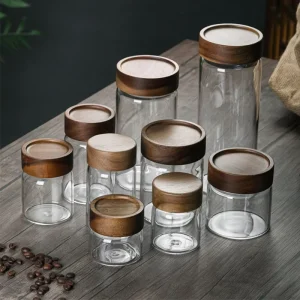 Honey Spice Nut Glass Storage Containers With Lids