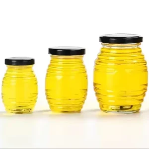 Honeycomb Glass Jar with Lid 120g 250g 500g 1000g for Food Storage