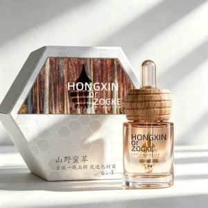 Honeycomb Ring Cylindrical Glass Perfume Bottle with Dropper for Face Cream and Aromatherapy