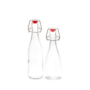 Hot Frosted 500ml Empty Beverage Wine Glass Bottles Soft Drink Glass Bottle With Lids and Custom logo