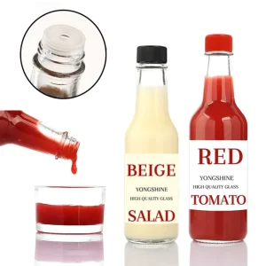 Hot Sales 100ml 150ml 250ml Round Glass Bottles for Ketchup BBQ Sauce with Screw Cap Empty for Chili and Tomato Ingredients