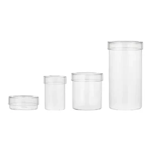 Hot Sales Clear Glass Bottles Candle Jars Glass Jar with Glass Lid