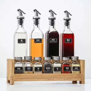 Hot Sales Cooking Oil Glass Bottle With Plastic Lid