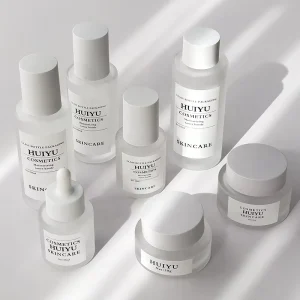 Hot Sell Supplier Empty Lotion Skincare Set Frosted White Luxury Cosmetics Glass Bottles With Pump For Toner Serum And Cream