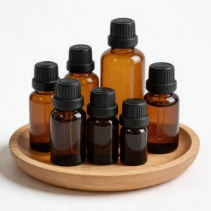 Hot Selling 10ml Brown Glass Essential Oil Bottle with Screw Cap for Aromatherapy Cosmetic Oil