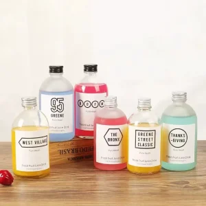 Hot Selling 150ml 270ml 350ml 500ml Popular Round Glass Wine Bottle Beverage Glass Bottles for Alcoholic Beverages