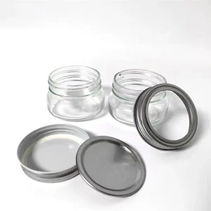 Hot Selling 4oz 120ml Wide Mouth Glass Jars Kitchen Storage Container Canning Jars with Metal Aluminum Lids