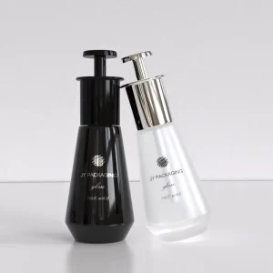 Hot Selling Conical Essential Oil Dropper Bottle Silver Electroplating Frosted Skincare Serum 40ml Glass Bottle Luxury