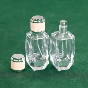 Hot Selling Elegant Spray Perfume Bottle 50ml Customized Stylish Unique Perfume Glass Bottle Empty Crimp Perfume Bottle 50ml