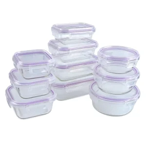Hot Selling Glass Food Container With Airtight Lids Glass Food Container Set
