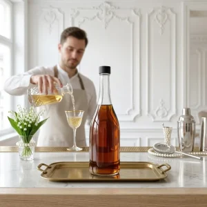 Hot Selling Glass Whiskey Bottle Bulk & OEM Premium Transparent Vertical Ribbed Bottle 700ml 750ml for Spirits