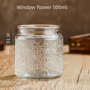 Hotsale Round Airtight Glass Kitchen Clear Food Storage Containers Jars With Mood Lid