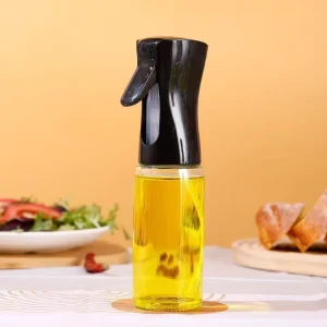 Household 200ml Transparent Thickened Glass Oil Spray Bottle