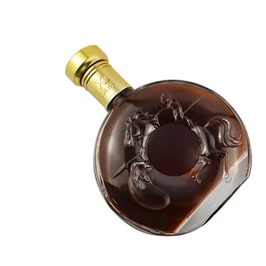 Household Fine High White Glass Whiskey Bottle Multi functional Universal Packaging Bottle Irregular Pattern Wine Bottle Model