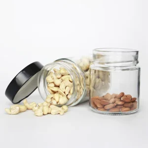 Household Huge Capacity Glass Bottle clear Ergo Jar 500ml Custom Lid Custom logo Food Storage Jar