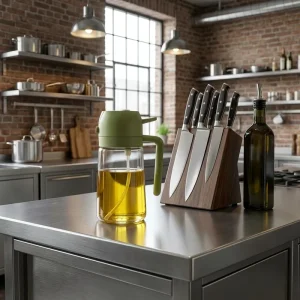 Household Kitchen Oil Pot with Thick Lead-Free PP/PET Bottle