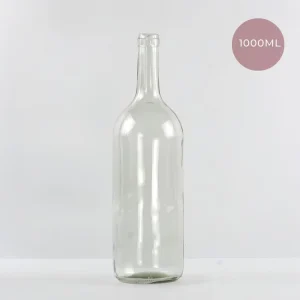 Huge Capacity Eco friendly 1L 6L Home Wine Beverage Glass Bottle with Cork Stopper