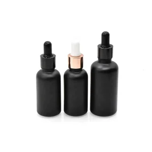 In Stock 10ml 15ml 30ml Essential Oil Bottle Black Perfume Glass Bottle Lotion Cosmetic Dropper Bottle