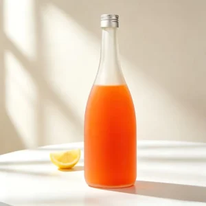 In Stock Clear Empty 100ml 200ml 330ml 500ml Round Shape Juice Tea Wine Tequila Glass Bottle Juice Glass Bottle With Lid