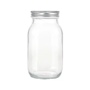 In Stocked 750ML 24OZ Mason Canning Glass Jar Regular Mouth Jar with Lid