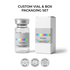 Industrial Durability 10ml Holographic PET Waterproof Eco Friendly Vial Labels for Cold Storage Peptide Bottle Packaging