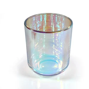 Ion Holographic Glass Candle Jar 16 oz Iridescent Recyclable for Candle Making