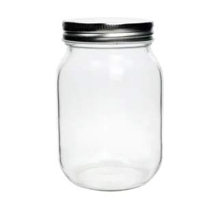 JM OEM Custom Wide Mouth Food Grade Drinking Food Canning Glass Mason Jars with Silicone Sealing Lid
