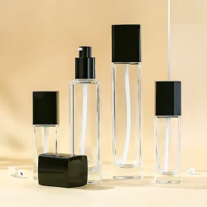 JXPACK Custom Cosmetic Bottle Package Glass Lotion Packaging Bottle with Screw Cap