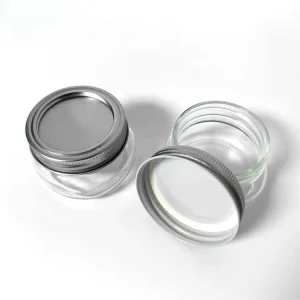 Jam Canning Pickles Glass Jar Regular Silver Separable Lids Glass Bottle Crystal Glass Mason Jar with with Sliver Caps
