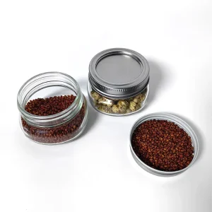 Jam Honey Caviar Container Jars Handcrafted 4oz Glass Jars Storage Containers for Coconut Oil Peanut Butter