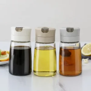 Kitchen 250ml 420ml Glass Soy Sauce Bottle Transparent Oil Jar