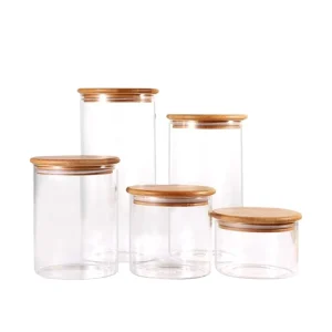 Kitchen Glass Storage Jars with Lids Country Style Large Capacity