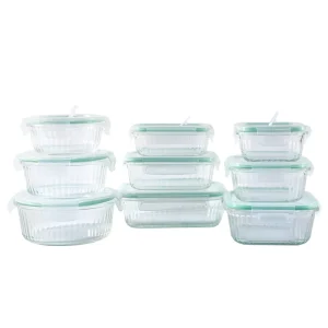 Kitchen Heat Resistant Glass Food Container Microwavable and Freshness Preserving for Back to School