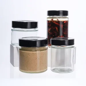 Kitchen Home Clear Food Luxury Storage Glass Jar Glass Jars and Bottles Unique Honey Jar Packaging