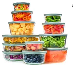 Kitchen Mixing Bowls 24pc Glass Bowls with Lids Set Glass Food Storage Containers Neat Nesting Bowls 24pc Set