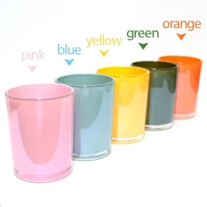 LANGXU Popular Empty Aroma Candle Use Bee Candle Wax Container Empty glassware Colored Jar
