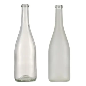LIQUORLUX LL W0031 750ml Round Thick Clear Glass Cork Screw Cap Wine Bottle Food Grade Frosted for Wine Spirits Packaging Stock