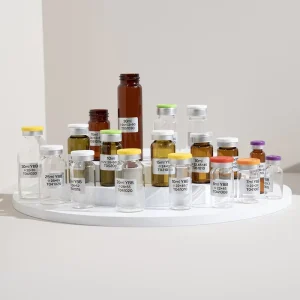 Labeled Steril Pharmaceutical Glass Vials with Matte Finish and Stopper Engraving Option 2ml 30ml Capacities