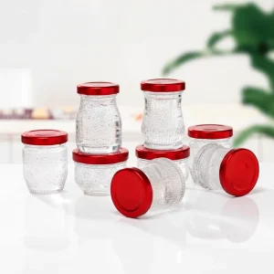 Lantern-Shaped Round Caviar Jars, Empty Glass Jam Jars, Bird’s Nest Glassware, Glass Bottles
