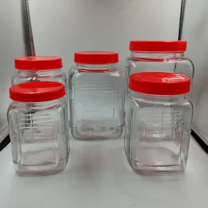 Large Caliber Glass Sealed Jar Thickened Food Grade Glass Candy Jar Storage Kitchen Food Storage Glass Container