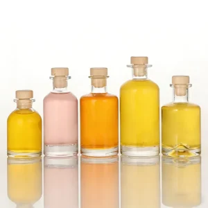 Large Capacity Cylinder White Glass Bottles 100ml 200ml 250ml 300ml and 500ml Large with Cork Stopper for Reed Diffuser