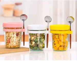 Large-Capacity Glass Storage Jar With Airtight Lid for Kitchen, Pantry and Camping