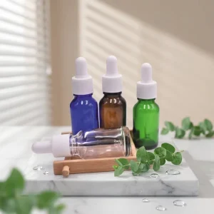 Large Stock Luxury 15ml Glass Dropper Bottle 0.5oz Cosmetic Packaging for Essential Oil and Facial Serum