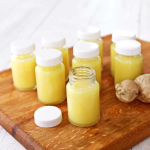 Leakproof 60ml Glass Juice Shot Bottles with Cap for Ginger Shot