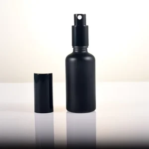 Low Price 50ml Mini Glass Spray Bottle with Matt Black Coating