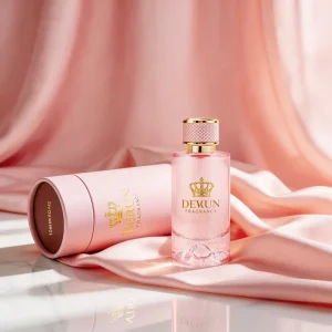 Luxurious Custom Made Glass Perfume Bottle With 30ml 50ml 100mlCapacity Customized Color Pink Printed Logo With Box Packaging