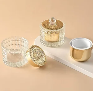 Luxurious Packaging 50ml Empty Glassy Cream Jar Cosmetics Glass Facial Mask Container Face Cream Skin Care Beauty Makeup Bottle
