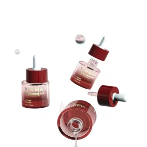 Luxury 30ml Red Amber Glass Serum Dropper Bottle Essential Oil Pipette Cosmetic Packaging For Skin Care Serum 30ml