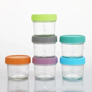 Luxury 4oz 120ml Clear Glass Storage Jar With Lids for Dry Food Honey Storage Holder Empty Glass Storage Jar for Food Packaging