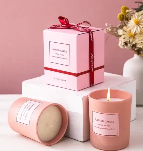 Luxury 8oz Soy Wax Scented Candle in Eco Friendly Glass Jar for Home Party Wedding Decor and Christmas Aroma Gift Set